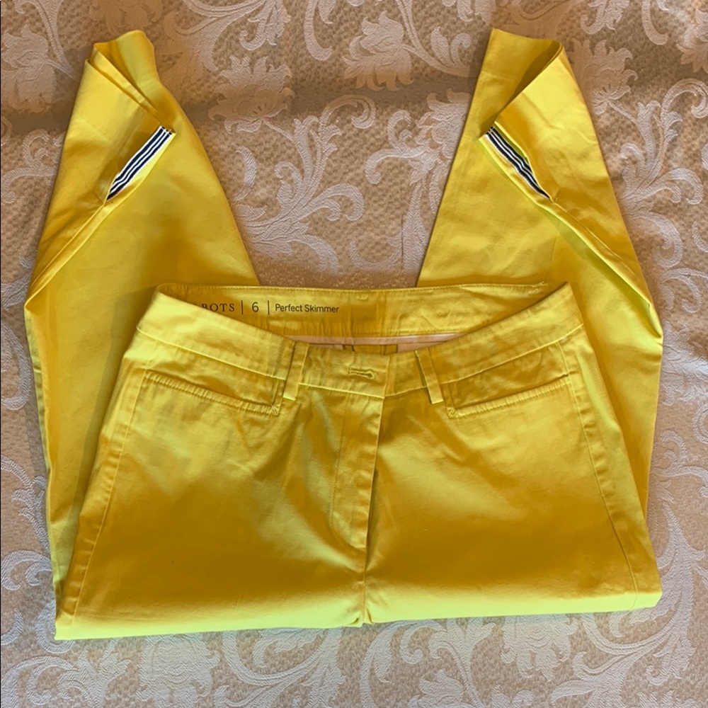 Talbots Yellow Ankle Cropped Jeans